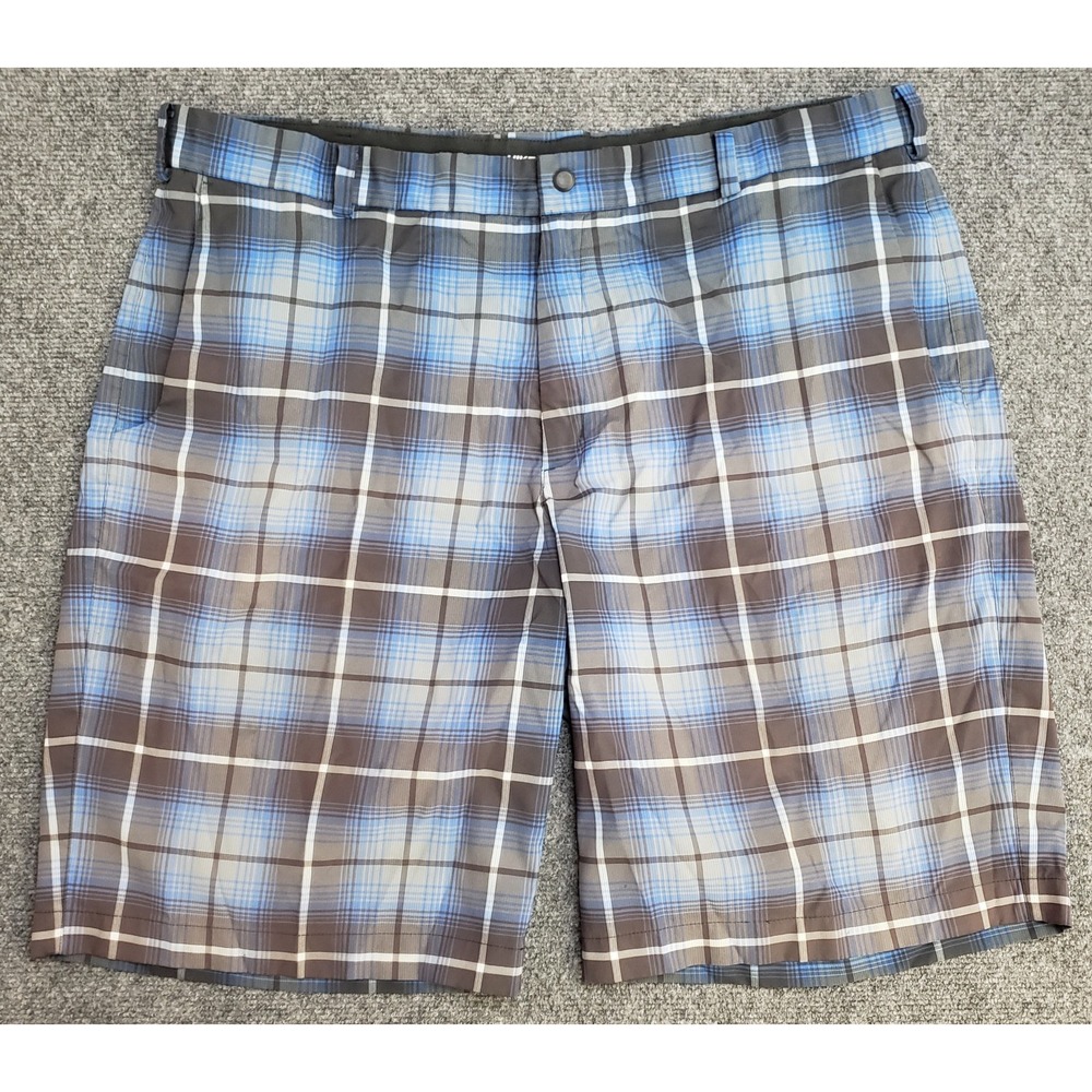 Nike Golf‎ Dri-Fit Shorts Mens 40 Blue Plaid